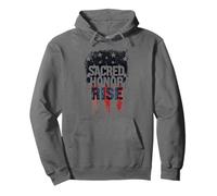 Drapeau américain Vieilli Sacred Honor Rise USA Patriotic Sweat à Capuche