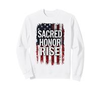 Drapeau américain Vieilli Sacred Honor Rise USA Patriotic Sweatshirt