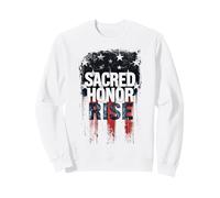 Drapeau américain Vieilli Sacred Honor Rise USA Patriotic Sweatshirt