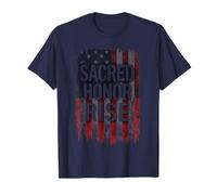 Drapeau américain Vieilli Sacred Honor Rise USA Patriotic T-Shirt
