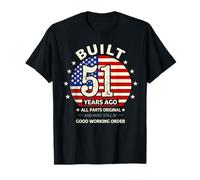 Drapeau américain Vintage 51 Ans pour Homme 51 Ans T-Shirt