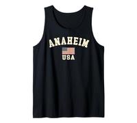 Drapeau américain Vintage Anaheim - Souvenir de Californie Débardeur