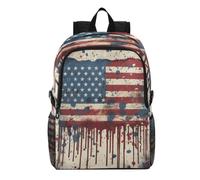 Drapeau AméRicain Vintage Artistique Sac à Dos de Randonnée Pliable,ImperméAble et Léger,Compactable pour Les Voyages