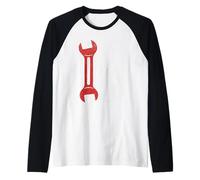 Drapeau américain Vintage avec Garage mécanique Automobile Manche Raglan