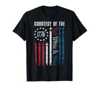 Drapeau américain Vintage avec l'aimable autorisation du Rouge, Blanc et Bleu T-Shirt
