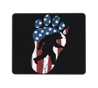 Drapeau Américain Vintage Bigfoot Tapis De Souris Petit Mousepad Résistant À Usure Mouse Pad pour Ordinateur Voyage Bureau 25X30Cm