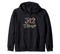 Drapeau américain Vintage Chicago 312 Code régional Patriot USA Sweat à Capuche