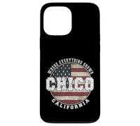 Drapeau américain Vintage Chico Californie Coque pour iPhone 13 Pro Max
