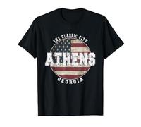 Drapeau américain Vintage de la Géorgie d'Athènes T-Shirt Graphique avec Valeur