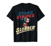 Drapeau américain vintage Dogue allemand drôle T-Shirt
