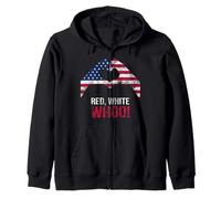 Drapeau américain Vintage en Forme de cœur du 4 Juillet Sweat à Capuche