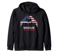 Drapeau américain Vintage en Forme de cœur du 4 Juillet Sweat à Capuche