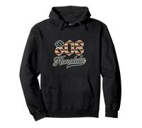 Drapeau américain vintage Honolulu 808 Code régional Patriot USA Sweat à Capuche
