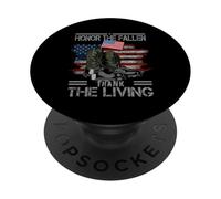 Drapeau américain Vintage Honor The Fallen Thank The Living PopSockets PopGrip Adhésif