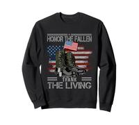 Drapeau américain Vintage Honor The Fallen Thank The Living Sweatshirt