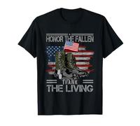 Drapeau américain Vintage Honor The Fallen Thank The Living T-Shirt