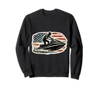 Drapeau américain Vintage Jet Ski Lover Jetskier Jetski Propriétaire Sweatshirt