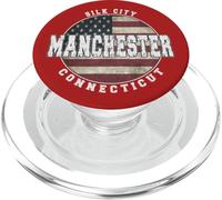 Drapeau américain Vintage Manchester Connecticut PopSockets PopGrip pour MagSafe