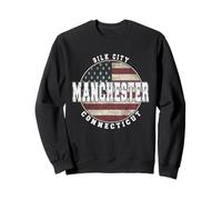 Drapeau américain Vintage Manchester Connecticut Sweatshirt