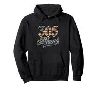 Drapeau américain Vintage Miami 305 Code régional Patriot USA Sweat à Capuche