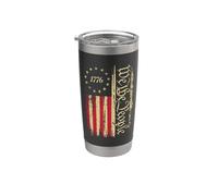Drapeau Américain Vintage 'Nous le Peuple' Gobelet isotherme en acier inoxydable double paroi