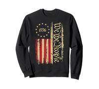 Drapeau Américain Vintage 'Nous Le Peuple' Sweatshirt
