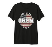Drapeau Américain Vintage Origan Utah T-Shirt Haut de Gamme