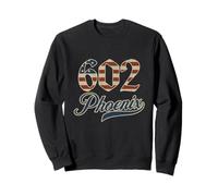 Drapeau américain Vintage Phoenix 602 Code régional Patriot USA Sweatshirt