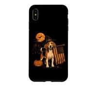 Drapeau américain Vintage pour Amoureux des Chiens Beagle Halloween Coque pour iPhone XS Max
