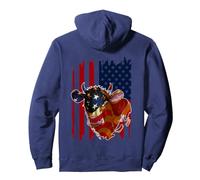 Drapeau américain Vintage pour Vache, bétail, génisse, 4 Juillet Sweat à Capuche