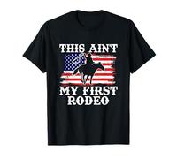 Drapeau américain vintage This Ain't My First Rodeo Cowboy T-Shirt