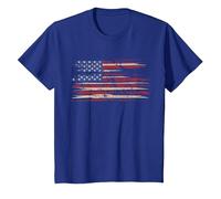 Drapeau américain Vintage usé, Style Graphique des États-Unis T-Shirt, Enfant, Bleu Royal, 3 Ans