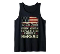 Drapeau américain « We The People It Doesn't Need to Be Rewritten » de 1776 Débardeur