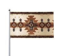 Drapeau amérindien imprimé sur un seul côté, 0,9 x 1,5 m, léger et fluide, adapté pour une utilisation en intérieur et en extérieur.