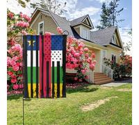 Drapeau Amérique Afrique centrale double face 28 x 40 pouces Décoration extérieure