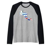 Drapeau Amérique Centrale Guatemala Nicaragua El Salvador Belize Manche Raglan