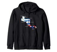 Drapeau Amérique Centrale Guatemala Nicaragua El Salvador Belize Sweat à Capuche