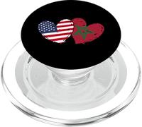 Drapeau Amérique Maroc Cœurs Américain Maroc PopSockets PopGrip pour MagSafe