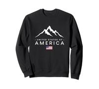 Drapeau Amérique Montagnes Sweatshirt
