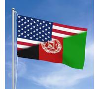 Drapeau Amérique Vintage Afghanistan Bannière Double Face Durable Drapeau Maison Pour Extérieure Fêtes Toutes Les Saisons 152X90Cm