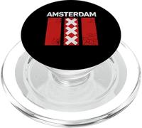 Drapeau Amsterdam rétro Vieilli PopSockets PopGrip pour MagSafe
