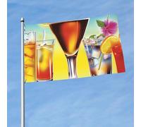 Drapeau amusant « Always Happy Hour » de 0,9 x 1,5 m - Drapeaux amusants pour toutes les saisons - Pour décoration de dortoir, fête en plein air