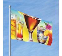Drapeau amusant « Always Happy Hour » de 1,2 x 1,8 m - Drapeaux amusants pour toutes les saisons - Pour décoration de dortoir, fête en plein air