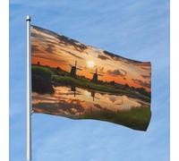 Drapeau amusant de 1,2 x 1,8 m - Belle vue des Pays-Bas - Drapeaux amusants pour toutes les saisons - Pour décoration de dortoir, fête en plein air