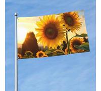 Drapeau amusant de 9,1 x 1,5 m - Beau tournesol - Drapeaux de jardin pour toutes les saisons - Pour décoration de dortoir, fête en plein air