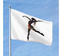 Drapeau amusant de danseuse 1,2 x 1,8 m pour toutes les saisons pour décoration de dortoir, fêtes en plein air