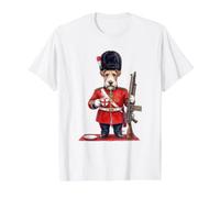 Drapeau Amusant Fox Terrier Chien London King's Guard Angleterre T-Shirt Graphique avec Valeur