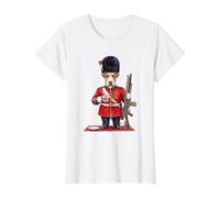 Drapeau Amusant Fox Terrier Chien London King's Guard Angleterre T-Shirt Graphique avec Valeur