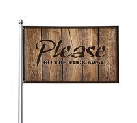 Drapeau amusant « Please Go The f-k Away » pour décoration de chambre de garçon (152 x 244 cm)