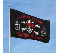 Drapeau amusant pour décoration de patio « I Am The Reason The Rum Is Gone » pour homme, grotte, drapeau de jardin, accessoires (152 x 244 cm)
